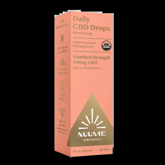 Organic Daily CBD Drops – Blood Orange 500mg Full Spectrum