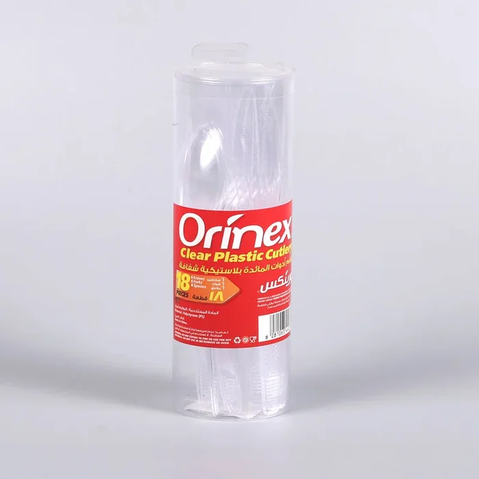 ORINEX SILVER PLASTIC CUTLERY ST-SC-301 18PCS