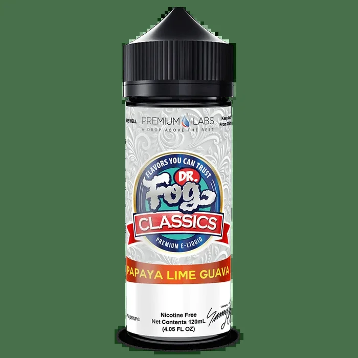 PAPAYA LIME GUAVA CLASSICS E LIQUID BY DR FOG 100ML 75VG