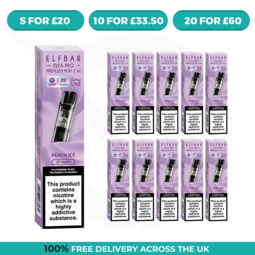 Peach Ice Elfa Pro Prefilled Pods by Elf Bar