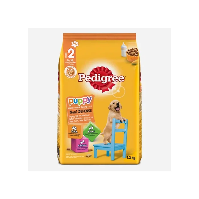 PEDIGREE DOG FOOD PUPPY CHICKEN EGG AND MILK 1.3 KG