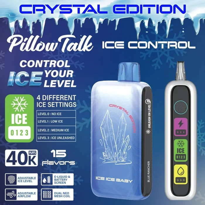 Pillow Talk Ice Control IC40000 “Crystal Edition” Disposable – 40000 Puffs