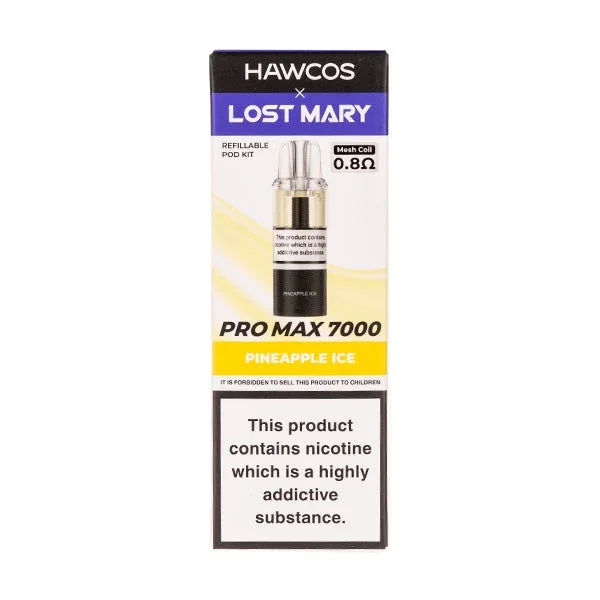 Pineapple Ice Pro Max 7000 Prefilled Pod + Refill by Hawcos x Lost Mary