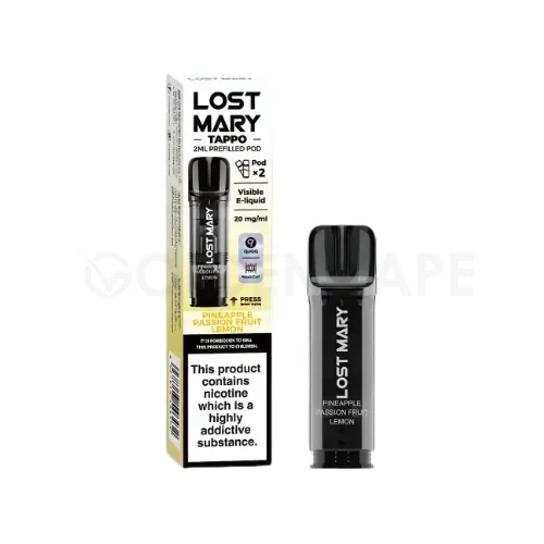 Pineapple Passion Fruit Lemon Prefilled Pods by Lost Mary Tappo