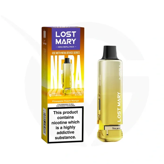 Pineapple Peach Mango Prefilled Pods by Lost Mary Nera15k + Refill Container
