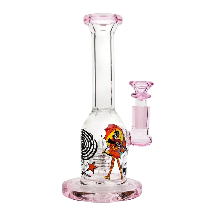 Pink Cartoon Bong – 7.5in