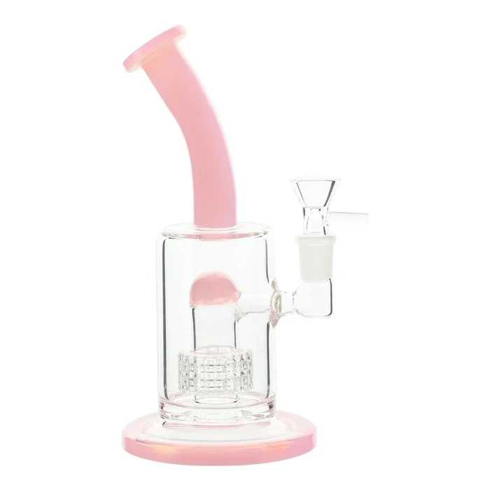 Pink Domed Cap Bong – 8in