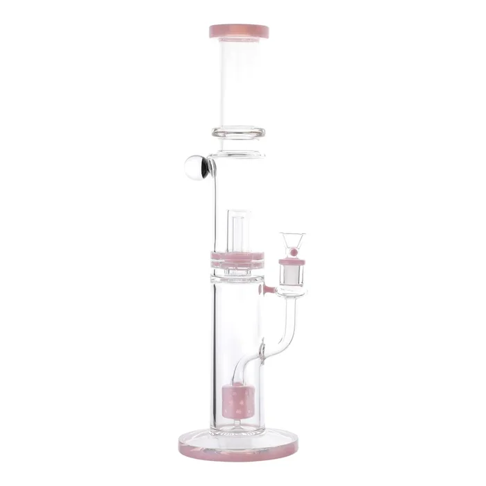 Pink Tower of Power Percolator Bong – 16in