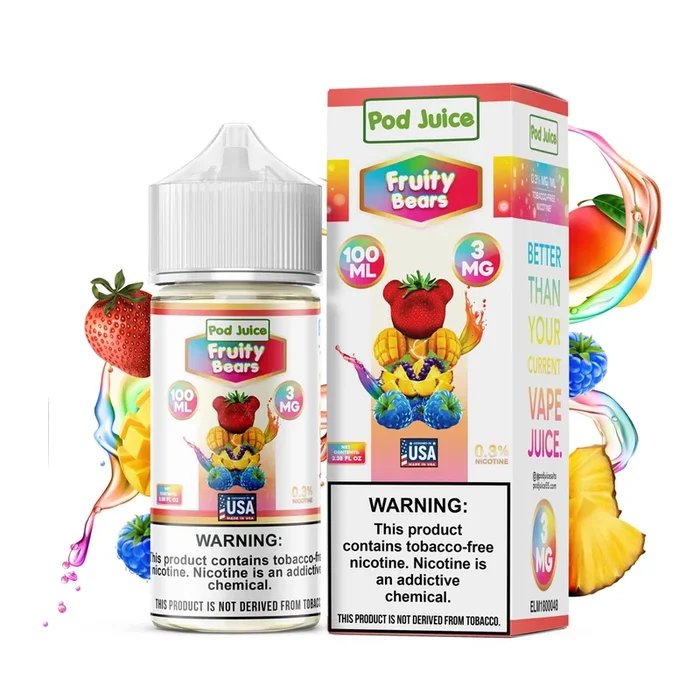 Pod Juice Freebase Nicotine – Fruity Bears