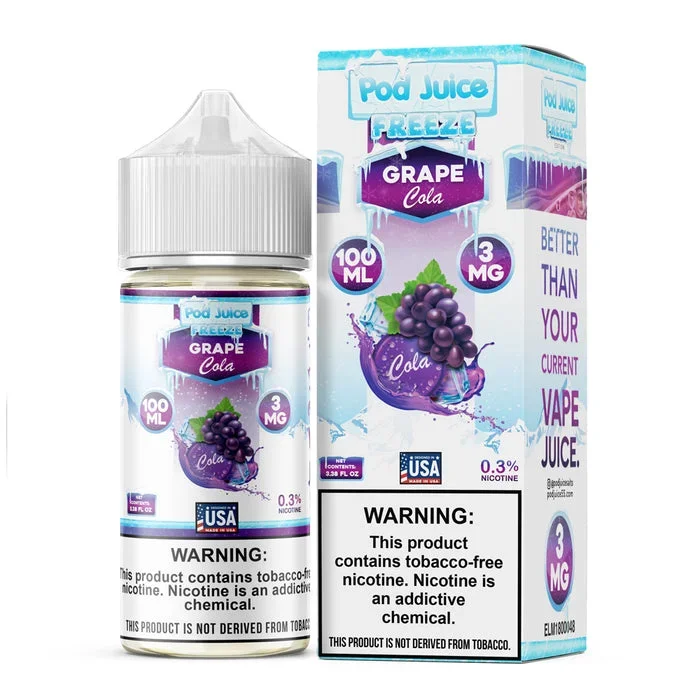Pod Juice Freebase Nicotine – Grape Cola Freeze