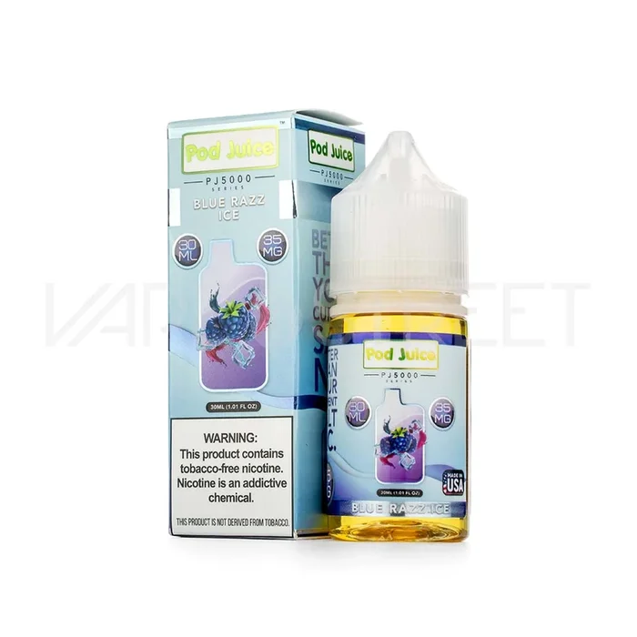 Pod Juice Salt PJ5000 Blue Razz Ice (30ml)