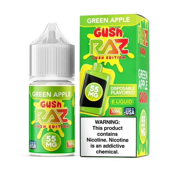 Pod Juice X RAZ Salt “GUSH EDITION” – Green Apple Gush – 30ML E-Liquid