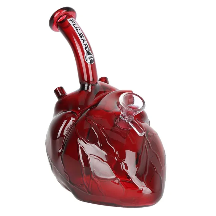 Pulsar Be Still My Heart Glass Water Pipe 6.5″ – 14mm F