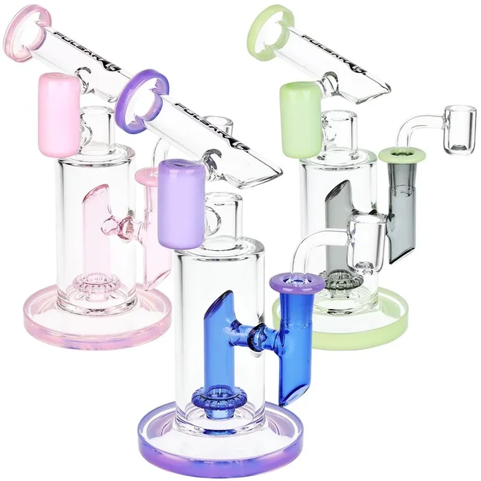 Pulsar Bicolor Fractured Tower Glass Dab Rig | 8″ | 14mm F