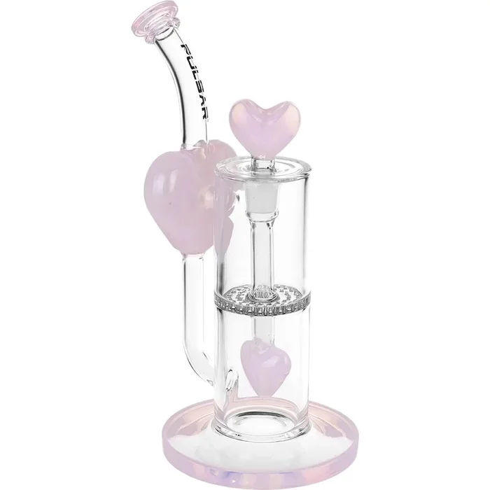 Pulsar Hearts on Hearts Recycler Water Pipe – 8.25″ / 14mm F