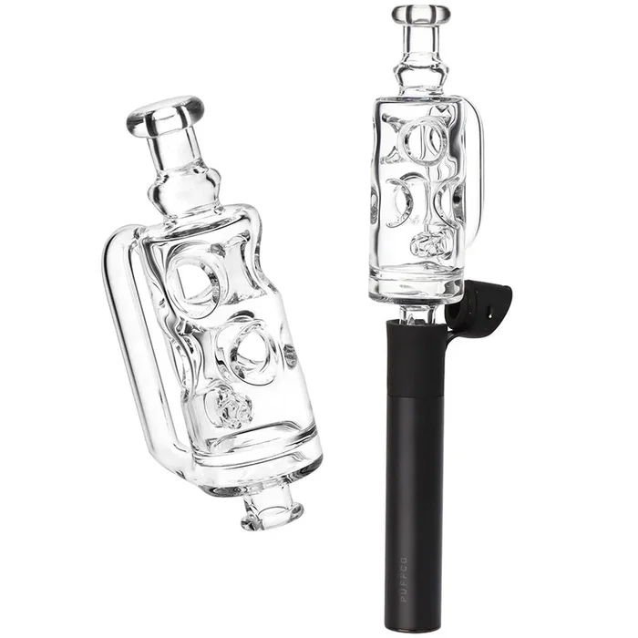 Pulsar Incycler Bubbler Glass Mouthpiece Attachment for Puffco Pivot – 4.3″ / Clear
