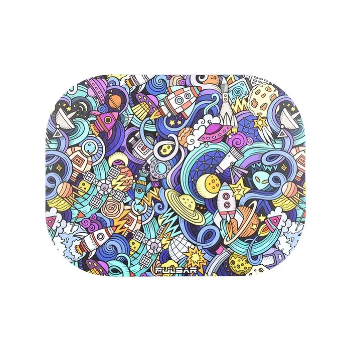 Pulsar Mini Magnetic Rolling Tray Lid – Space Junk / 7″x5.5″