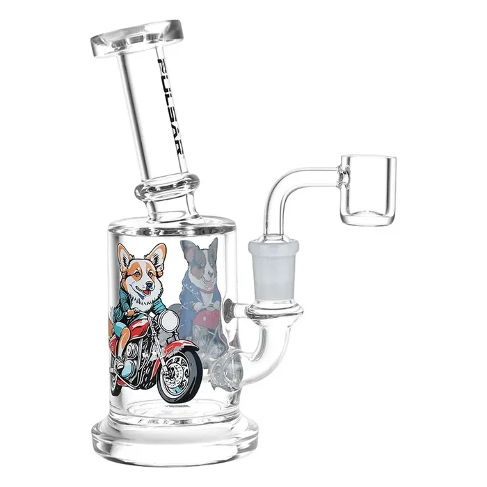 Pulsar Moto Corgi Glass Dab Rig – 6.75″ / 14mm F