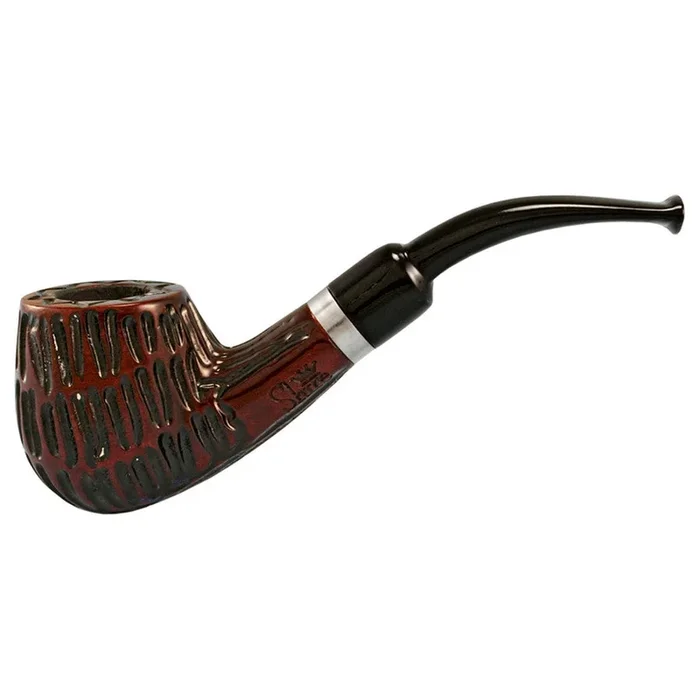Pulsar Shire Pipes 5.25″ Engraved Brandy Wooden Shire Pipe