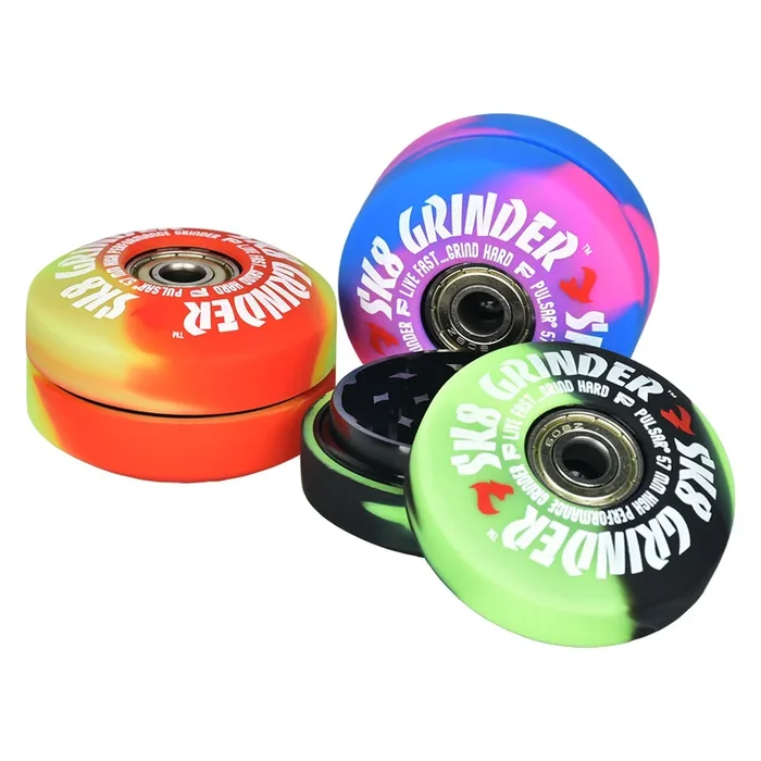 Pulsar SK8 Grinder | 3pc | 2.2″| Swirl Colors