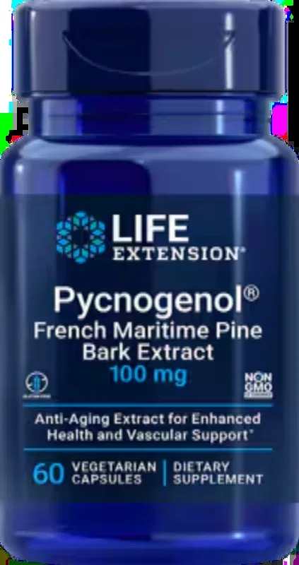 Pycnogenol® French Maritime Pine Bark Extract 100 mg 60 Vegetarian Capsules