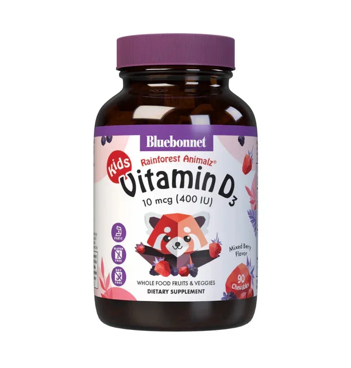 RAINFOREST ANIMALZ VITAMIN D3 400 IU 90 Count