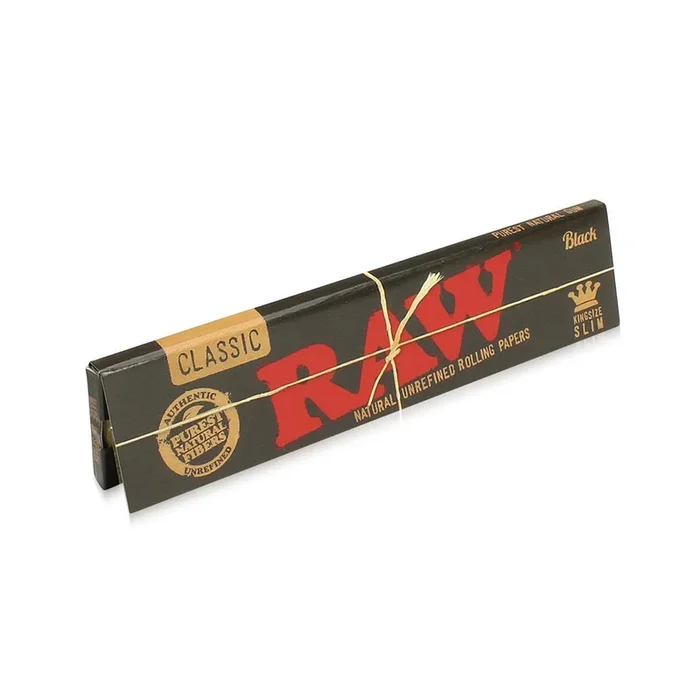 RAW Black Natural Unrefined Rolling Papers – 2 Pack