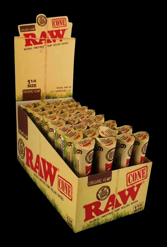 RAW Organic Hemp Raw Prerolled Cones – 32 Pack