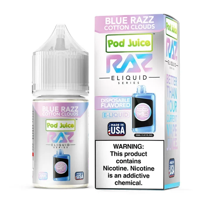 RAZ x Pod Juice – Blue Razz Cotton Clouds | 30ml