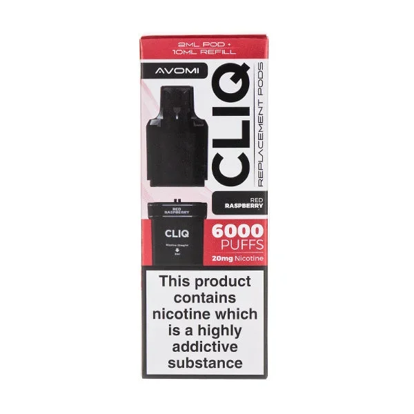 Red Raspberry Cliq 6000 Prefilled Pod + Refill by Avomi