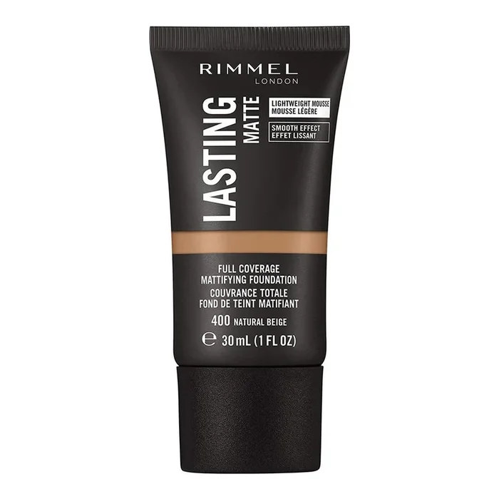 RIMMEL LASTING MATTE 400 NATURAL BEIGE FOUNDATION 30ML