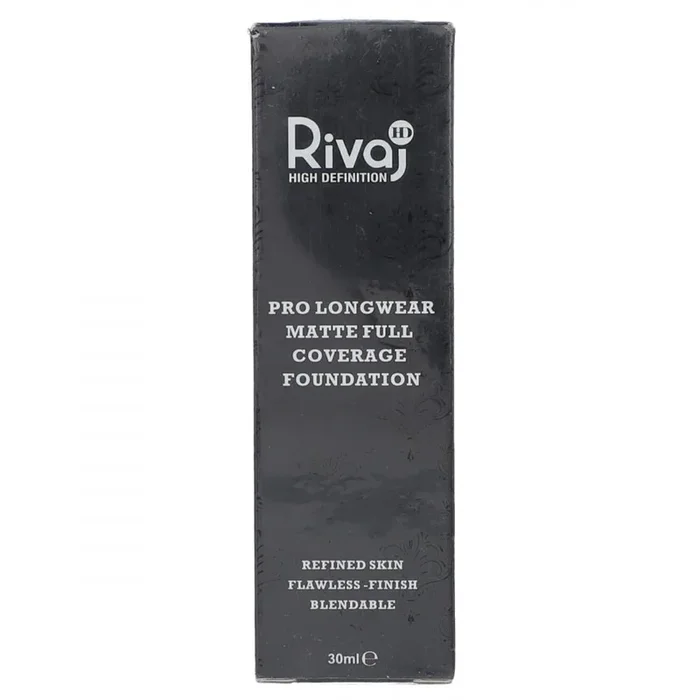 RIVAJ HD PRO LONGWEAR MATTE FULL COVERAGE FOUNDATION 30ML