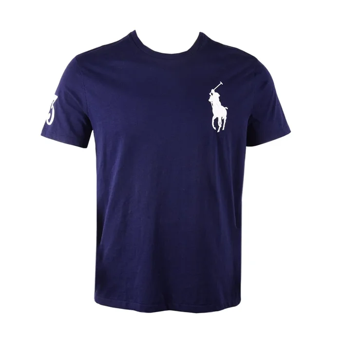 RL MEN S/S R.NECK SHIRT 554041 NVY M (IR )
