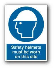 Safety helmets must be worn on this site