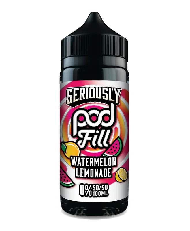 Seriously Pod Fill 100ml – Watermelon Lemonade (FREE NIC SHOTS)