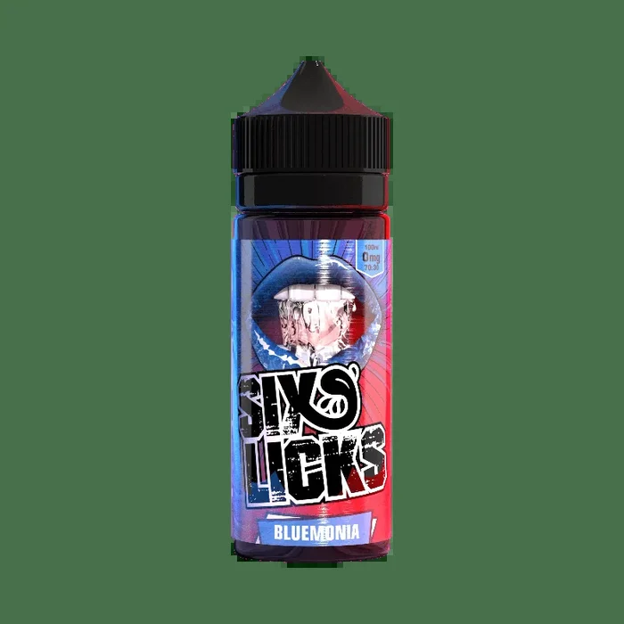 SIX LICKS BLUEMONIA 100ML SHORTFILL E-LIQUID