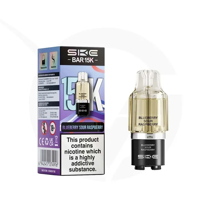 SKE Bar 15K Blueberry Sour Raspberry Refill Pods