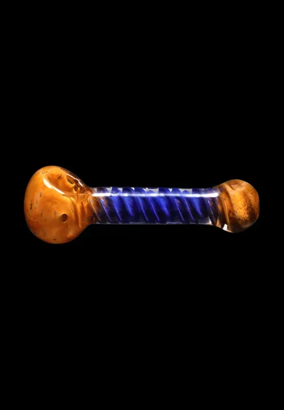 Smoke Cartel Frit Spiral Spoon Pipe – 4.5 in.