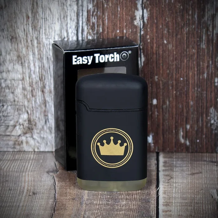 Smoke-King Easy Torch Single Jet Flame Cigar Lighter – Black