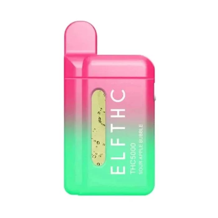 Sour Apple Bubble – ELF THC5000 ELDARIN BLEND 5G Disposable Vape