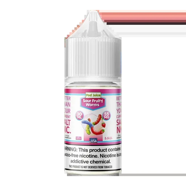 Sour Fruity Worms Pod Juice