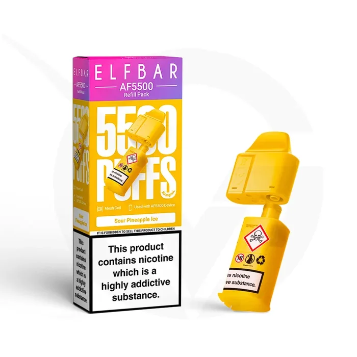 Sour Pineapple Ice Elf Bar AF5500 Refill Pods