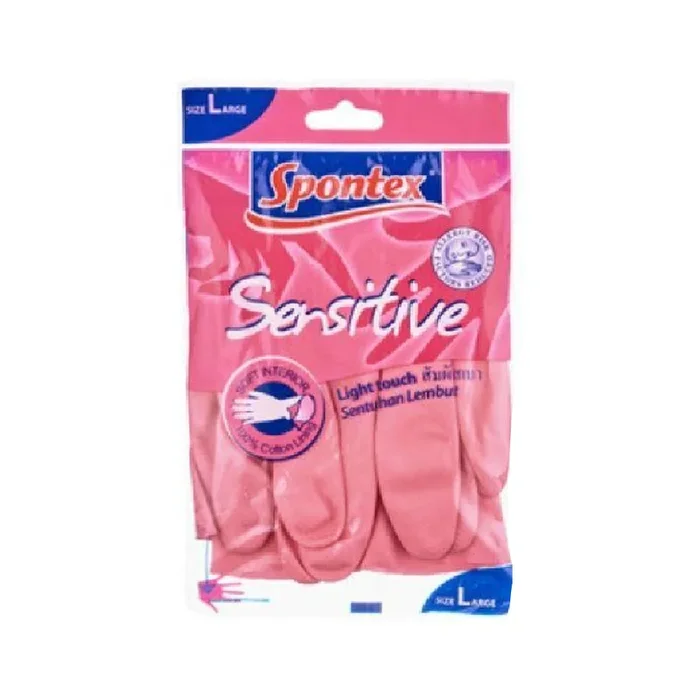 SPONTEX GLOVES SENSITIVE LARGE 8-8