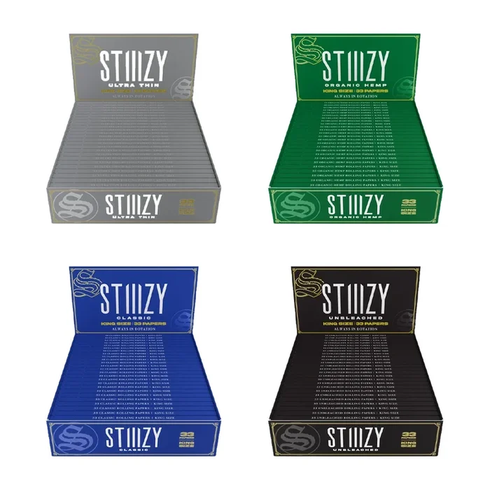 STIIIZY Premium Rolling Papers KING SIZE 33-Sheet Booklet (24pc Display)