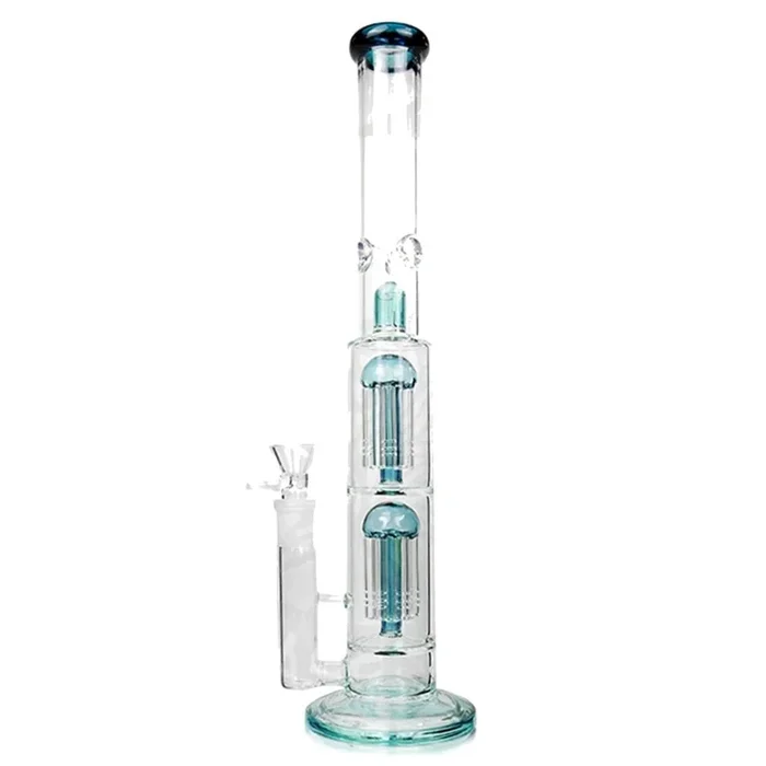 Straight Twin Tree Perc Bong – 16in