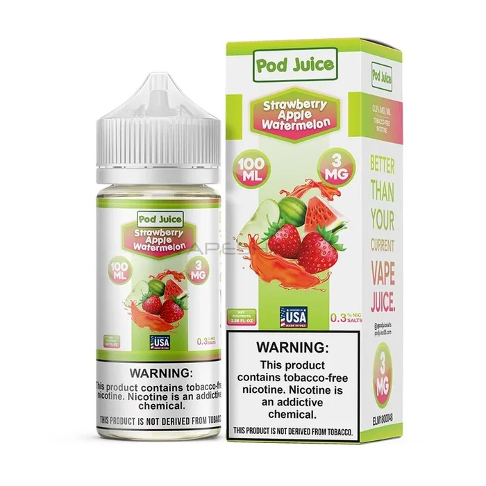 Strawberry Apple Watermelon – Pod Juice E-Liquid – 100ML