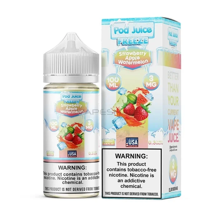 Strawberry Apple Watermelon Freeze – Pod Juice E-Liquid – 100ML