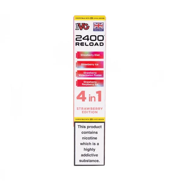 Strawberry Edition IVG 2400 Reload Replacement Pods – 4 Pack