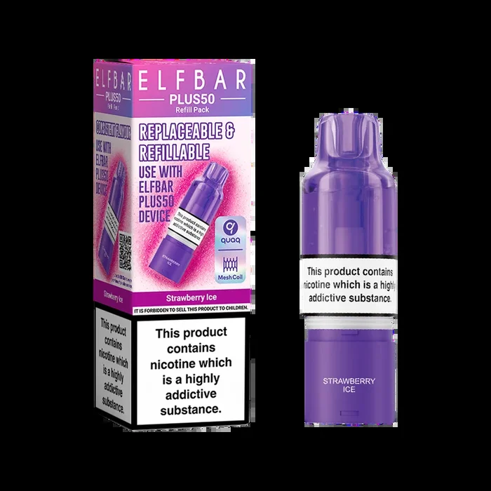 Strawberry Ice ElfBar Plus 50 Refill Pack