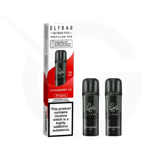 Strawberry Ice Prefilled Pods By Elf Bar 600